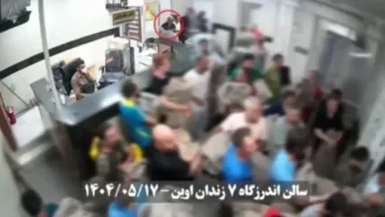 فیلم لحظه ورود تعدادی از زندانیان امنیتی به سالن اندرزگاه 7 زندان اوین