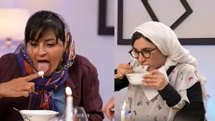 هم‌خوانی زیبای یک ترانه معروف در شام ایرانی