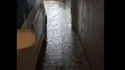 تصاویری از بارش شدید باران بامدادی در نوشهر