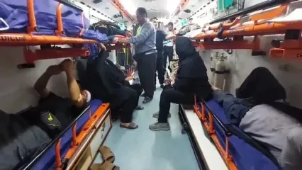برخورد اتوبوس زائرین در محور بصره–شلمچه با جدول کنار جاده / 61 مصدوم و فوتی برجا ماند