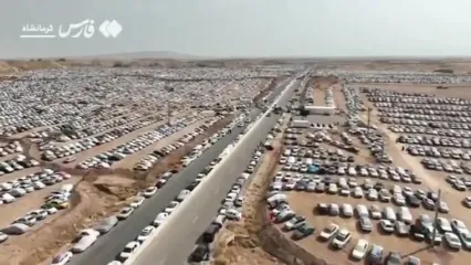 تصاویر هوایی پارکینگ‌های جاده برکت در مرز خسروی