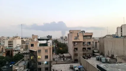 تصاویری از حجم گسترده آتش‌سوزی در جنوب تهران