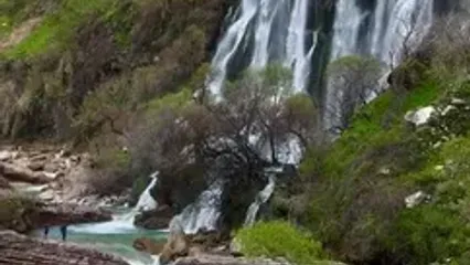 طبیعت زیبا از آبشار شوی در مرز لرستان و خوزستان