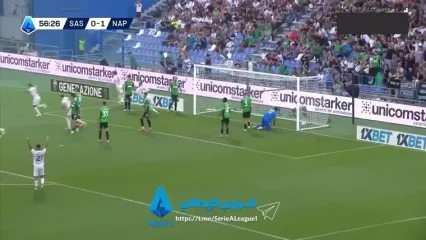 گل دوم ناپولی به ساسولو توسط کوین دی بروینه
