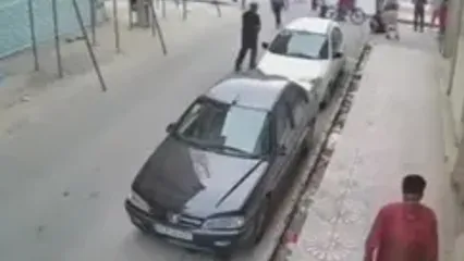فیلم لحظه زیر گرفتن چند نفر توسط خودرو ۲۰۷ در گلستان رباط‌کریم