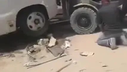 تصادف مینی‌بوس حامل زائران ایرانی در مسیر نجف به کربلا / 16 نفر مصدوم شدند