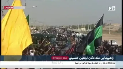 خروش دلدادگان حسینی در آبادان زیر پرچم‌های یا حسین + فیلکم