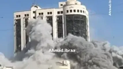 اسرائیل سومین برج مسکونی غزه را نابود کرد