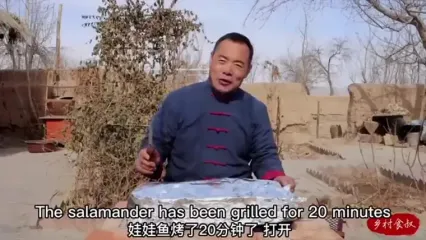 ببینید؛ غذای روستایی در چین؛ کباب سمندر به روش متفاوت یک آشپز مشهور
