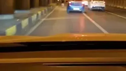 حرکت پرریسک پسر جوان با اسکیت در تونل توحید