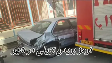 فیلم صحنه ورود مرگبار تریلی به مغازه‌ای در چهارمحال و بختیاری