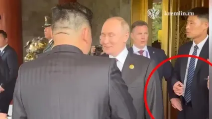 فیلمی پربازدید از درگیری محافظان پوتین و رهبرکره شمالی