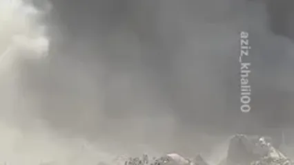 لحظه منفجر کردن ساختمان دانشگاه غزه
