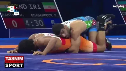 فیلم برد مقتدرانه کامران قاسم‌پور با برد 10-0 مقابل آزادکار هندی