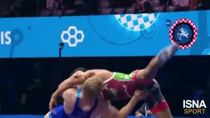 ببینید؛ فن استثنایی کشتی‌گیر ایران مورد توجه اتحادیه جهانی کشتی