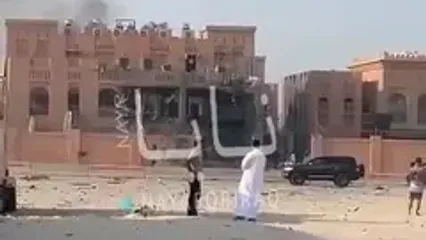 فیلم محل اصابت موشک‌های اسرائیل به جلسه حماس