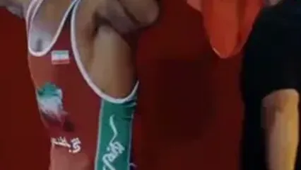 خوشحالی سعید اسماعیلی سوژه دوربین اتحادیه جهانی کشتی