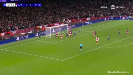 ویدیو: گل چهارم آرسنال به اتلتیکومادرید توسط ویکتور گیوکرش