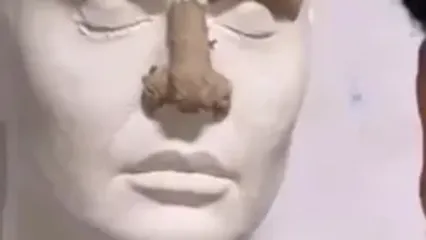 مراحل ساخت گریم سنگین الناز شاکردوست برای کاراکتر مرد!