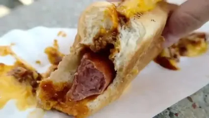 غذای خیابانی در آمریکا؛ مهارت و سرعت آشپزهای خیابانی در تهیه هات داگ در شیکاگو