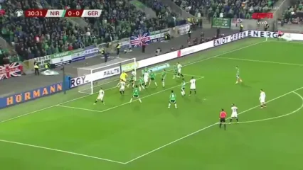 ویدیو: گل اول آلمان به ایرلند شمالی توسط نیک وولتمایده