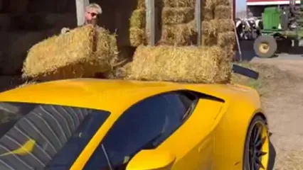 وقتی لامبورگینی در خدمت گاوداری درمیاد!