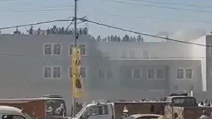 حادثه وحشتناک آتش‌سوزی در مدرسه دخترانه در نجف