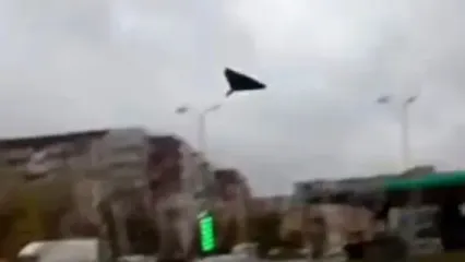 لحظه برخورد پهپاد روس به یک ساختمان مسکونی در اوکراین