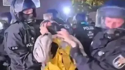 حمله پلیس آلمان به تظاهرات حامی فلسطین