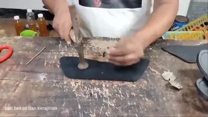 نحوه ساخت یک صندل زیبا و محکم با لاستیک قدیمی موتورسیکلت