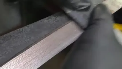 مراحل ساخت چاقوی بولو با استفاده از فنر زنگ زده کامیون به روش آهنگر روس