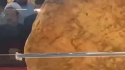 مراسم رونمایی از بزرگترین شهاب سنگ جهان در گرگان