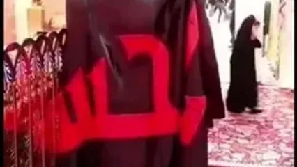 هدیه پرچم امام حسین به مزار محمد کاسبی