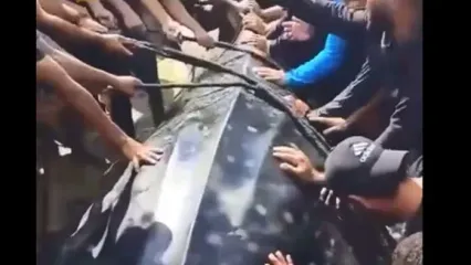 صید یک کوسه نهنگ 10متری در خان یونس