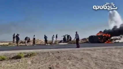 برخورد خودروی ساینا با خط انتقال آب در جاده دارخوین – شادگان