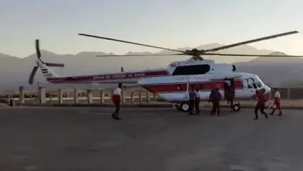 اولین تصویر از محل سقوط بالگرد هلال احمر