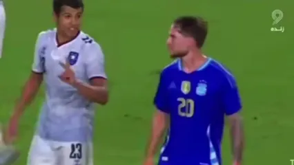 شب‌بخیر عجیب به منصوریان در حین بازی تیم ملی ارژانتین
