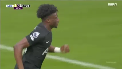 ویدیو: گل دوم تاتنهام به لیدز توسط محمد کودوس