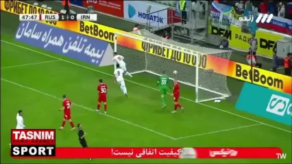 گل اول ایران به روسیه توسط امیرحسین حسین‌زاده