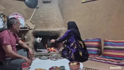 غذای روستایی در ایران؛ پخت غذا با مرغ و سبزیجات و تهیه کوکو سیب زمینی