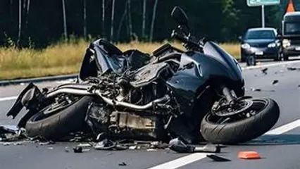 تصادف شدید موتورسوار در جریان فرار از پلیس