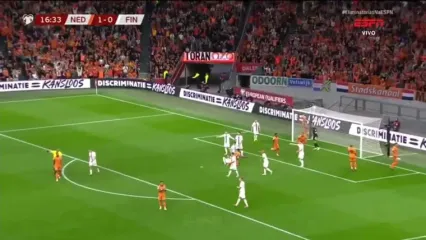 ویدیو: گل دوم هلند به فنلاند توسط فن دایک