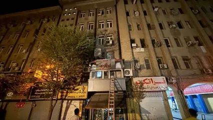 مهار آتش‌سوزی خیابان سعدی