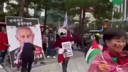 مردم کره جنوبی نتانیاهو را کفش‌باران کردند
