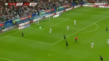 ویدیو: گل دوم پرتغال به ارمنستان توسط گونچالو راموس