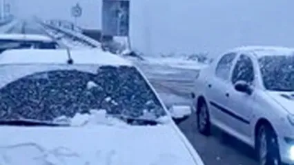 تصویر جذاب از بارش شدید برف در اشنویه