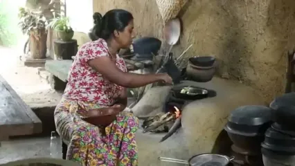 غذای روستایی در سریلانکا؛ برداشت جک فروت از جنگل و تهیه غذا با آن در روستا