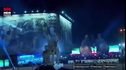 رونمایی از مجسمه "شاپور دوم" در میدان انقلاب تهران