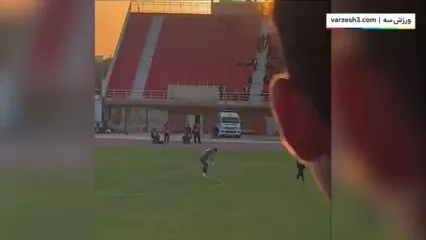 لحظه زمین زدن مامور نیروی انتظامی، حسین حسینی