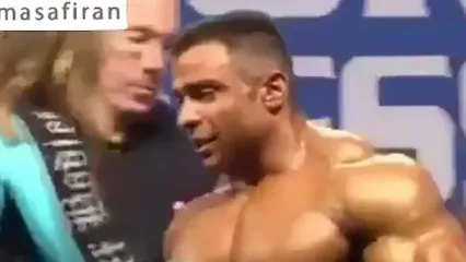 تذکر جدی بیت الله عباسپور، کوه عضله ایران به یک دختر خارجی در مسترالمپیا: من مسلمانم به من دست نده/ روحش شاد